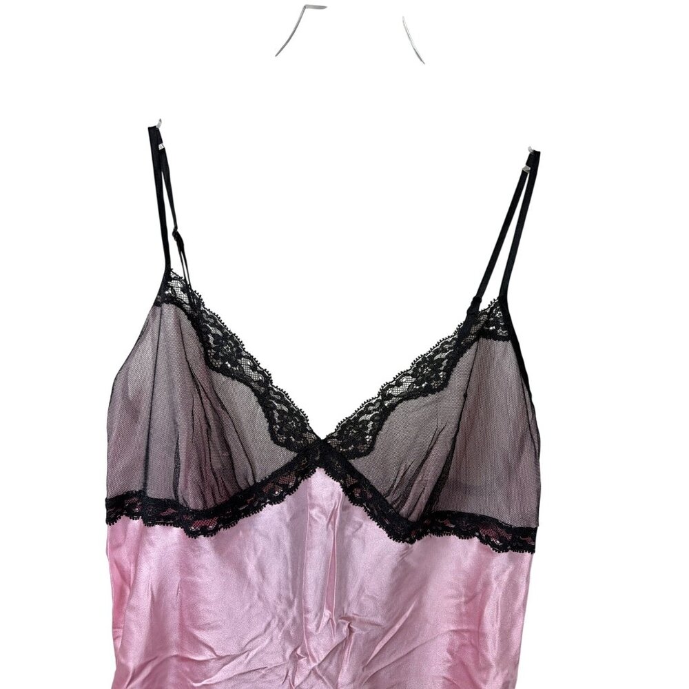 Vintage Victoria's Secret 100% Silk Pink Lace Slip Dress Size S Y2K - Picture 8 of 14